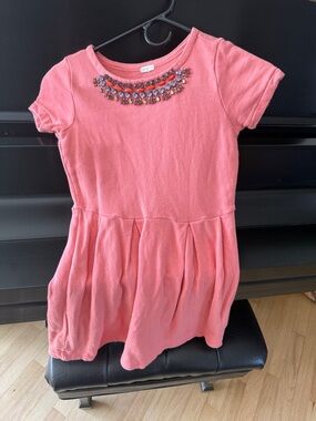 Crewcuts Pink Jewel-Neck Casual Dress